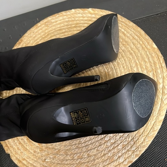 Boohoo Where the Party At Knee High Thigh Boots Size 38 - Picture 13 of 15